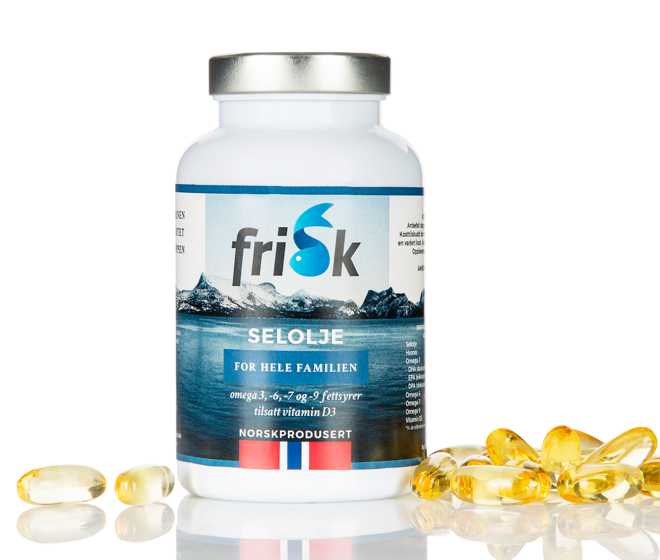 Frisk Selolje for hele familien i produktemballasje
