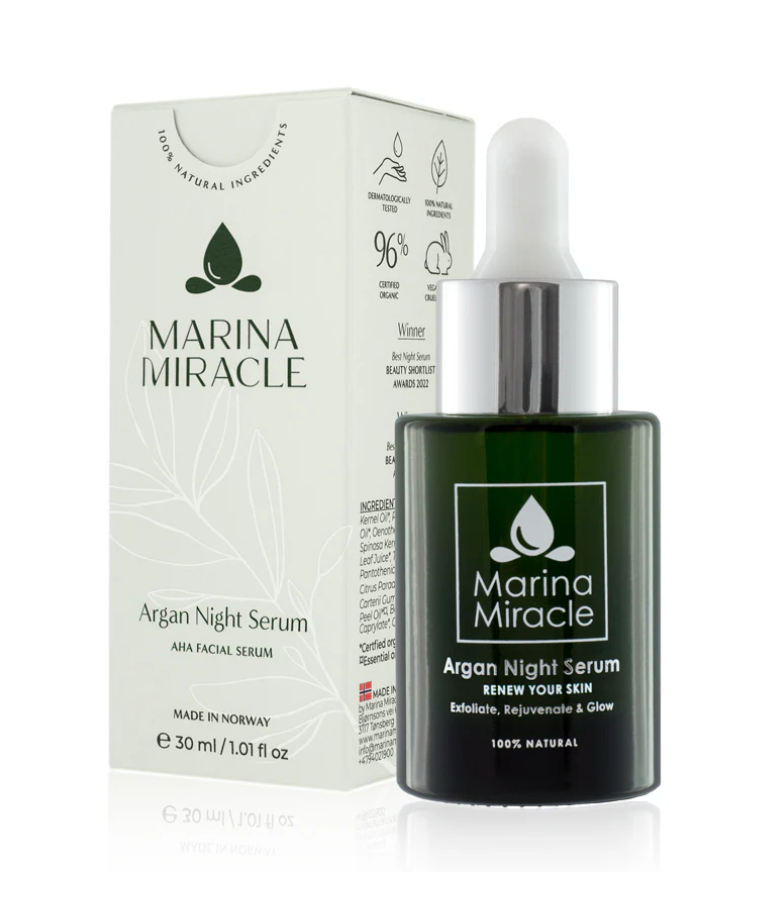 MARINA MIRACLE Argan nattserum i flaske med pipette