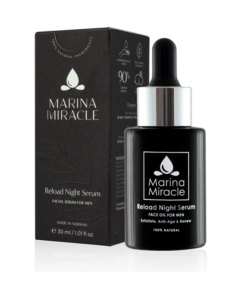 MARINA MIRACLE Reload nattserum for menn i flaske med pipette
